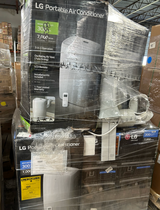 A/C Truckload — Mix of New, Return, Refurbished — 149 units / 21 pallets — FOB TX